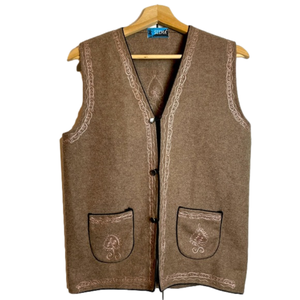 Embroidered Wool Vest